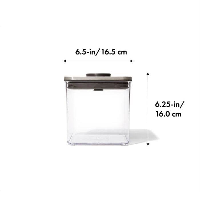 OXO Steel POP Big Square Storage Container - 2600ml