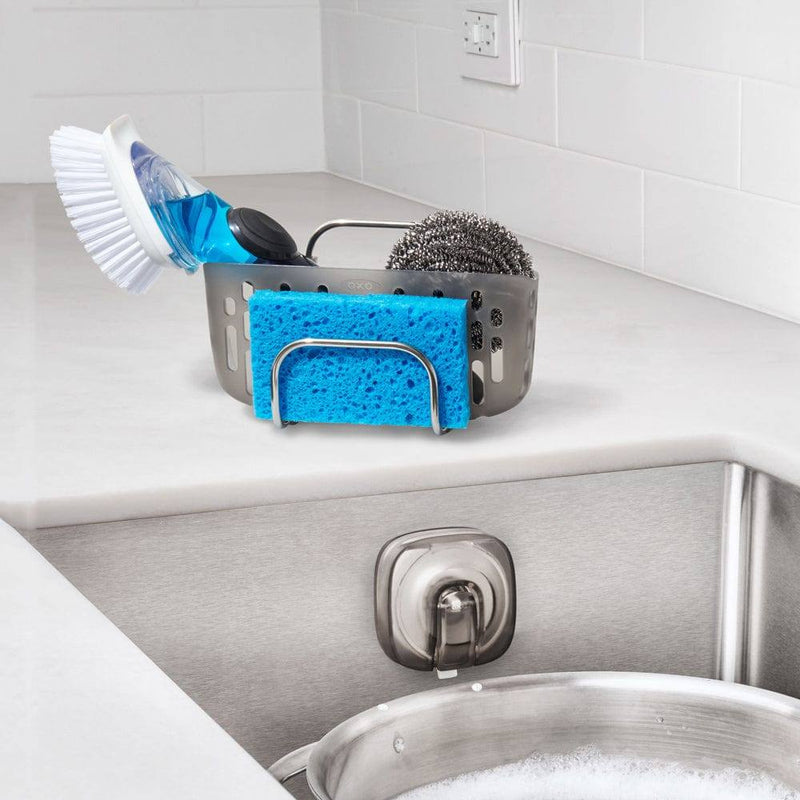 Oxo Good Grips Stainless Steel Sink Organizer With Brush Holder