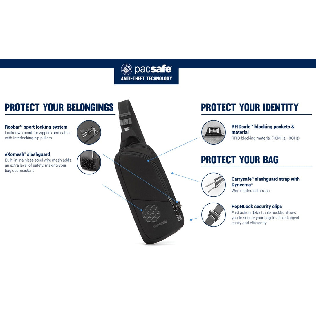 Vibe 150 Anti-Theft Sling Pack - Black