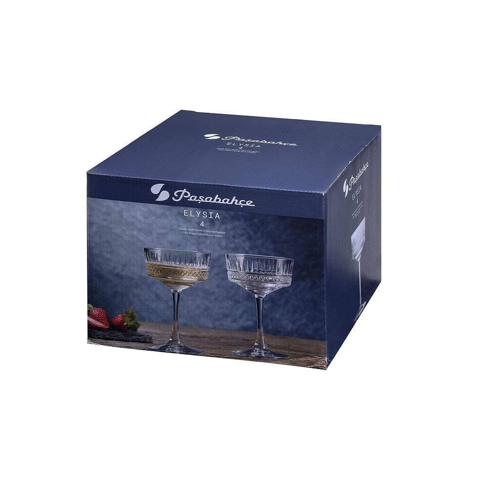 Pasabahce Elysia Coupe Glasses 260ml, Set of 4