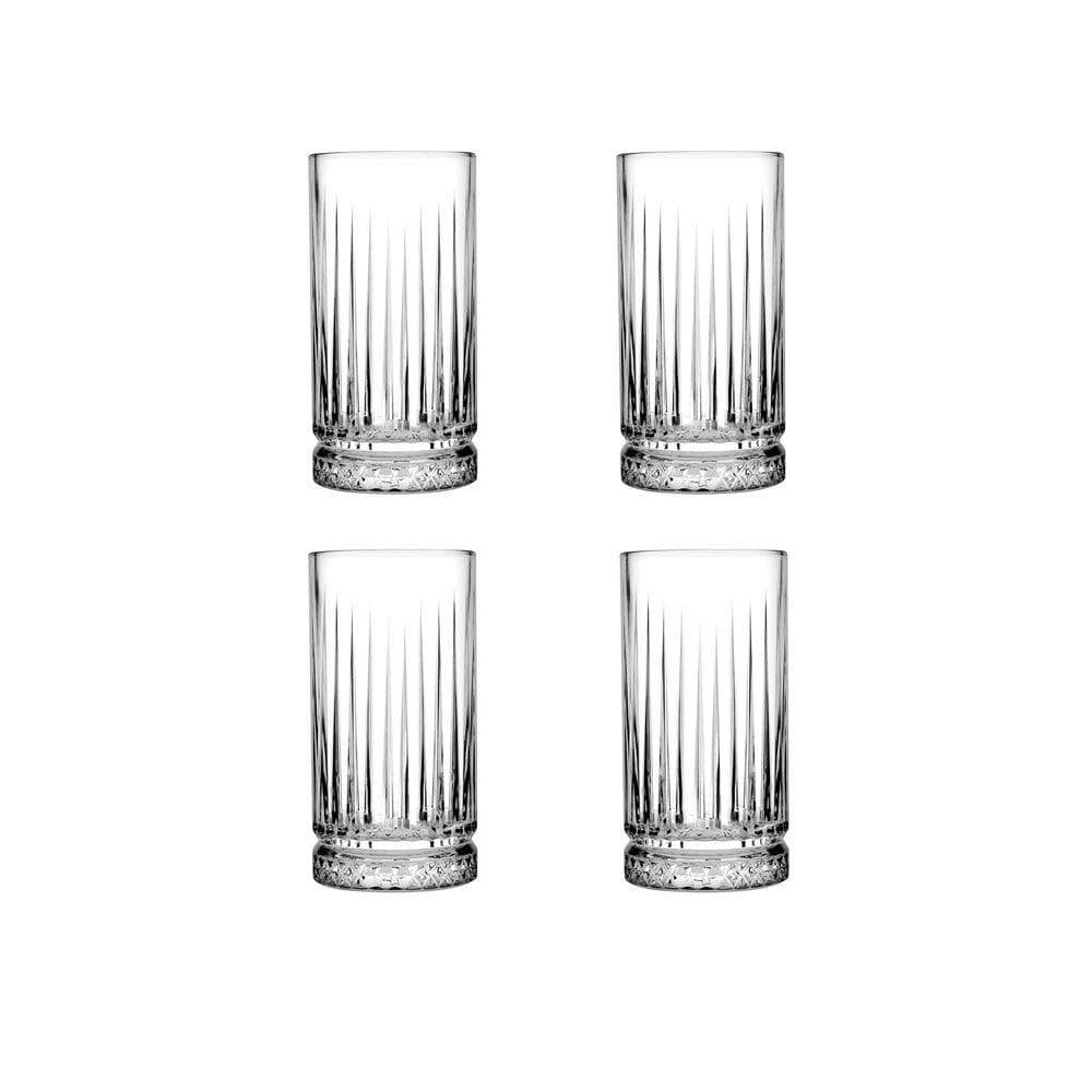 Pasabahce Elysia Long Drink Glasses 280ml, Set of 4