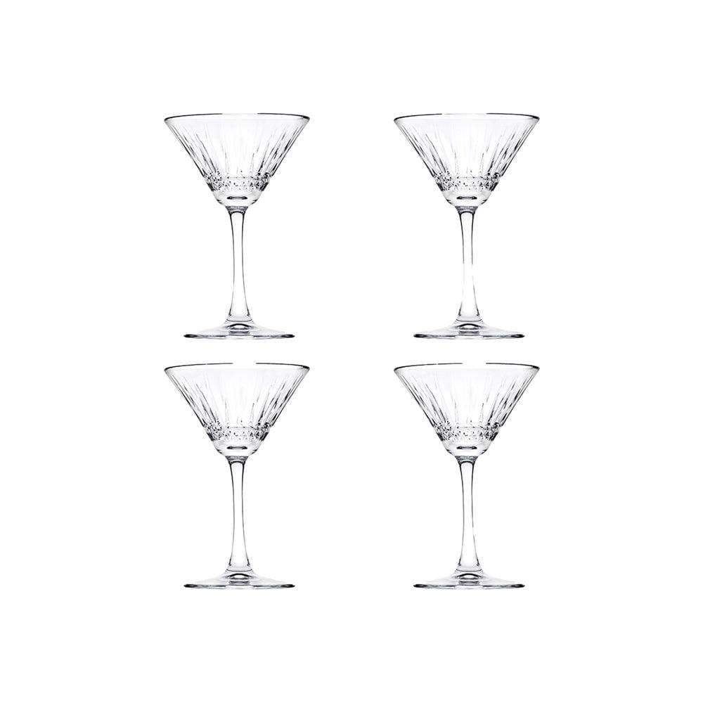 Pasabahce Elysia Martini Glasses 220ml, Set of 4