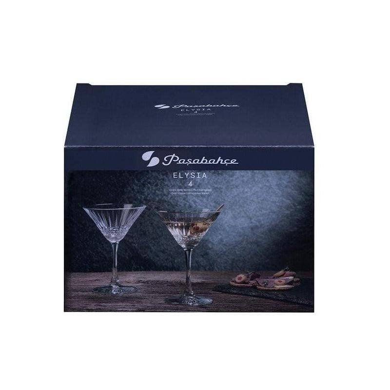 Pasabahce Elysia Martini Glasses 220ml, Set of 4