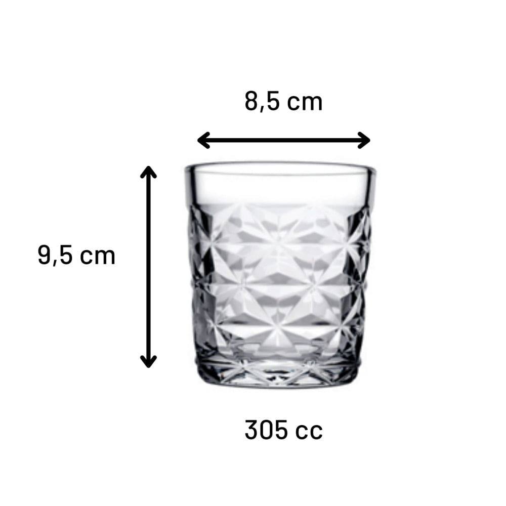 Pasabahce Estrella Whiskey Tumblers 305ml, Set of 4