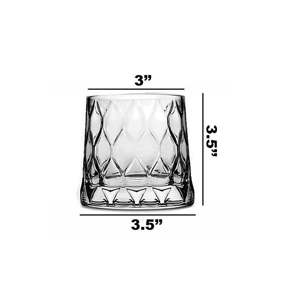 Pasabahce Leafy Whiskey Tumblers 300ml, Set of 4