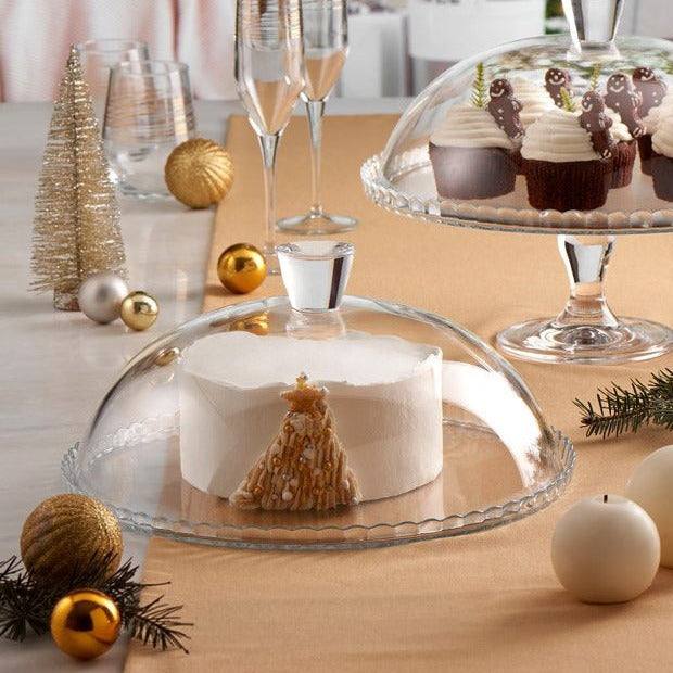 Pasabahce Patisserie Glass Cake Plate with Dome