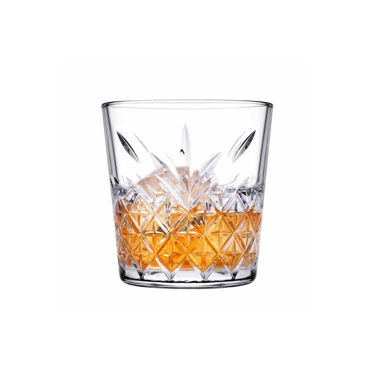 Pasabahce Timeless Tapered Whiskey Tumblers 345ml, Set of 4