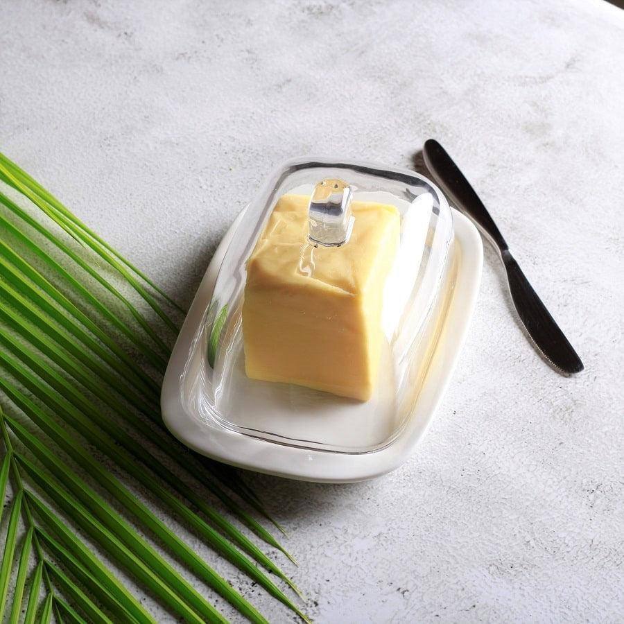 Philosophy Home Daily Butter Dish with Glass Lid