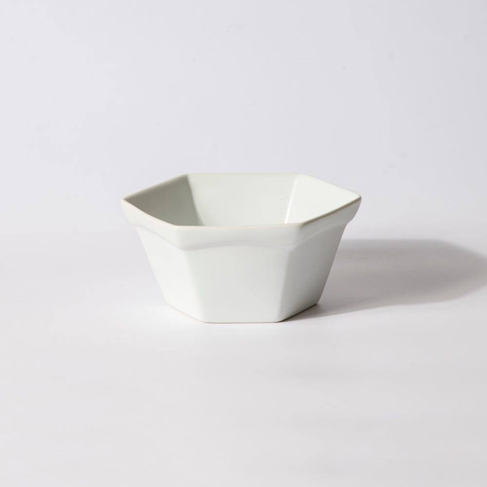 Philosophy Home Hex Ceramic Bowls, Set of 2 - Matte White