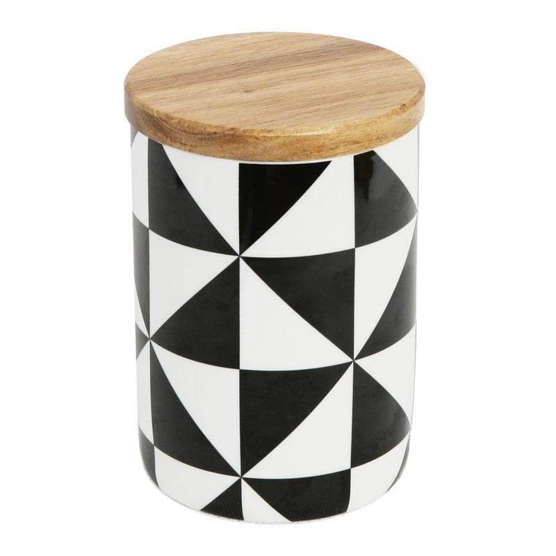 Philosophy Home Patterned Storage Jar with Lid - Checkers