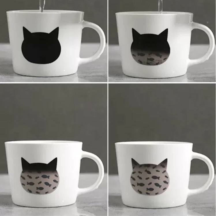 Philosophy Home Porcelain Short Cup With Decal and Lid - Cat