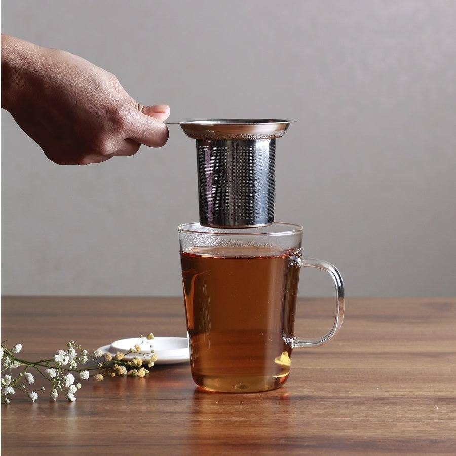 Philosophy Home Uni Glass Mug with Stainless Steel Filter