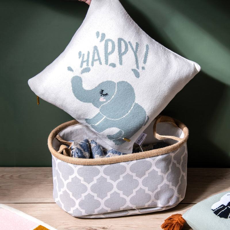 Pomme Knitted Cushion Cover - Elephant