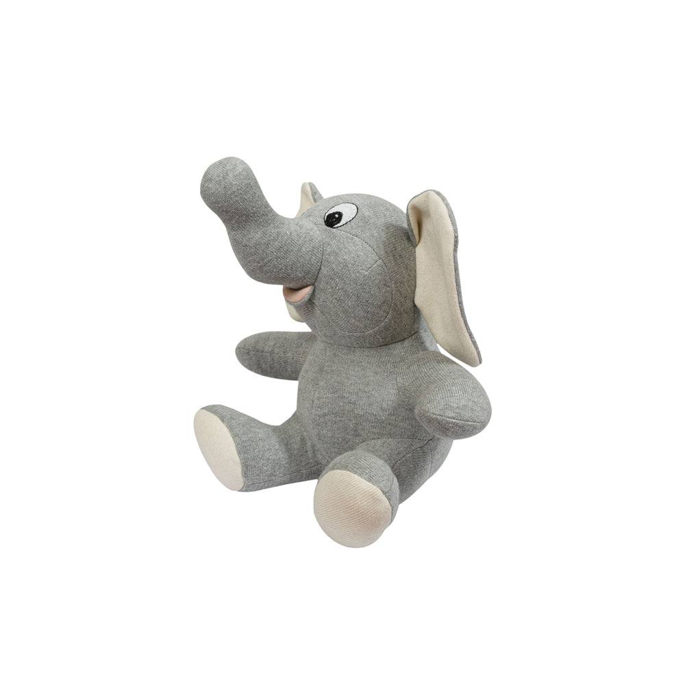 Pomme Knitted Soft Toy - Grey Baby Elephant