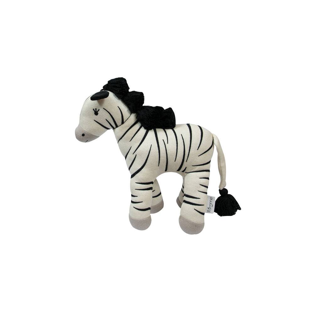 Pomme Knitted Soft Toy - White Zebra