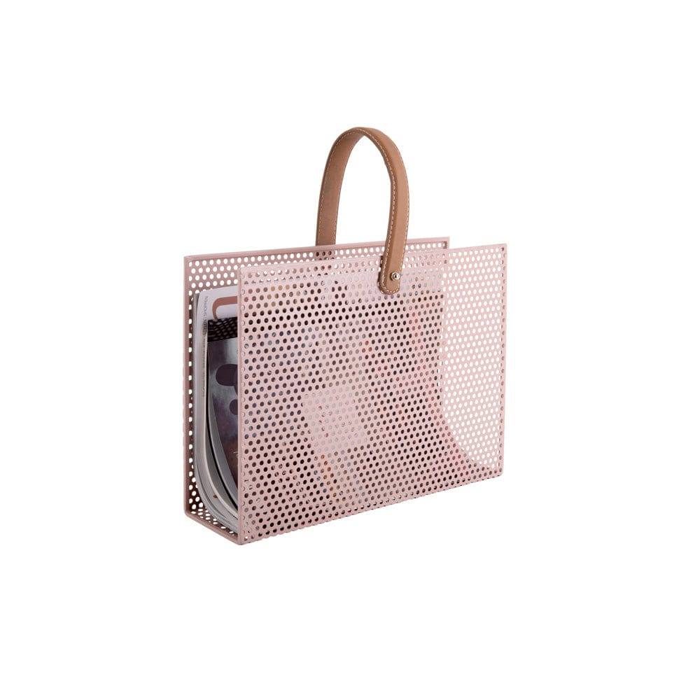 Present Time Mesh Magazine Rack - Pink