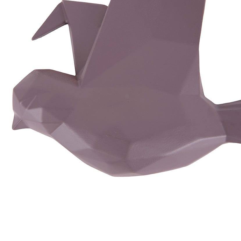 Present Time Origami Bird Wall Sculpture Large - Purple