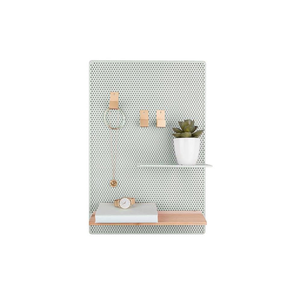 Present Time Perky Mesh Memo Board - Jade Grey