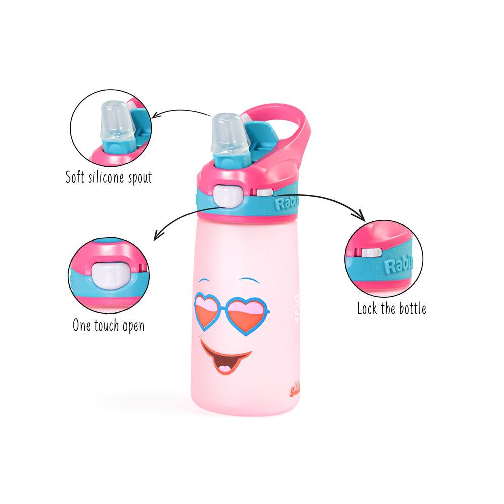 Rabitat Snap Lock Sipper Bottle - Pink Diva