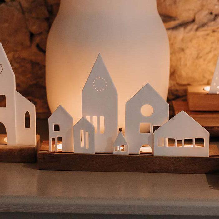 Rader Germany City Lights Decorative Sculpture with Tealight Holders