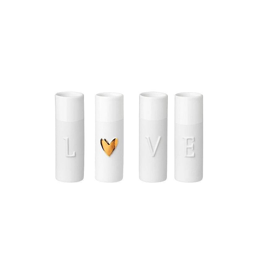 Rader Germany Love Mini Vases, Set of 4