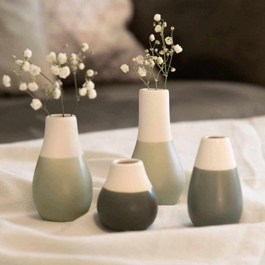 Rader Germany Pastel Mini Vases, Set of 4 - Green