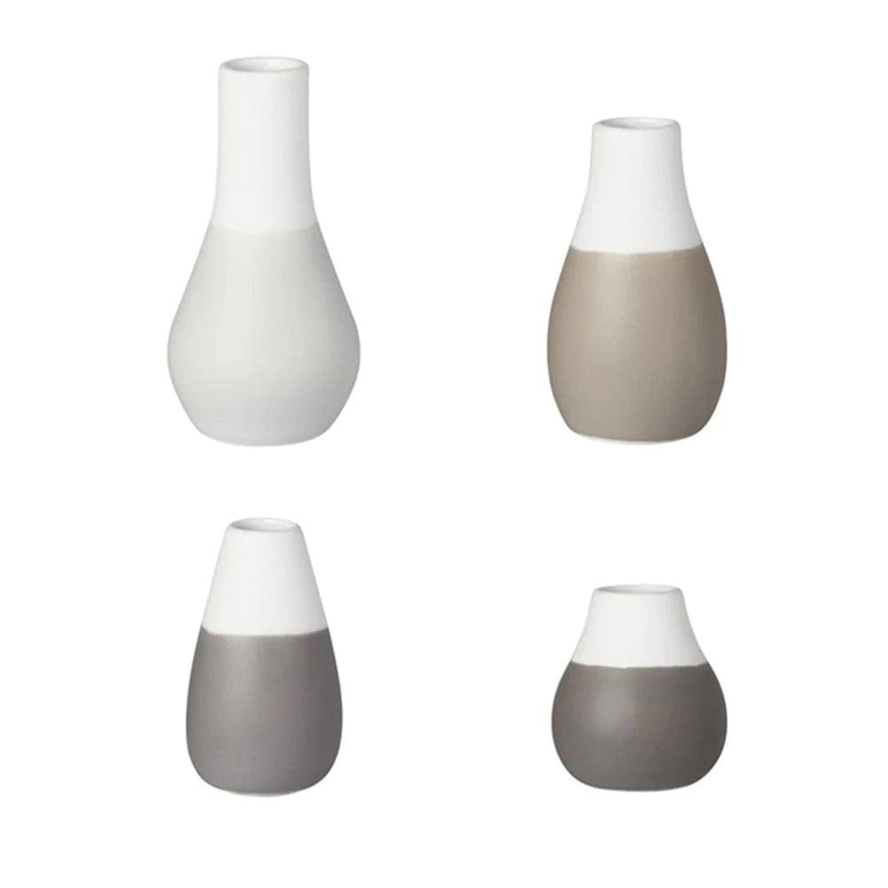 Rader Germany Pastel Mini Vases, Set of 4 - Grey