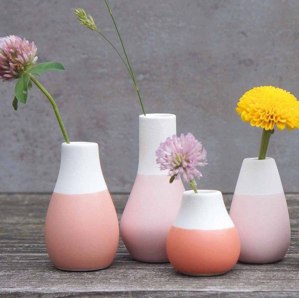 Rader Germany Pastel Mini Vases, Set of 4 - Pink