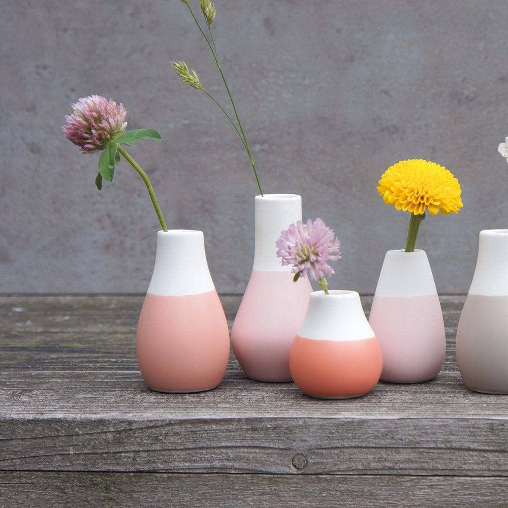 Rader Germany Pastel Mini Vases, Set of 4 - Pink