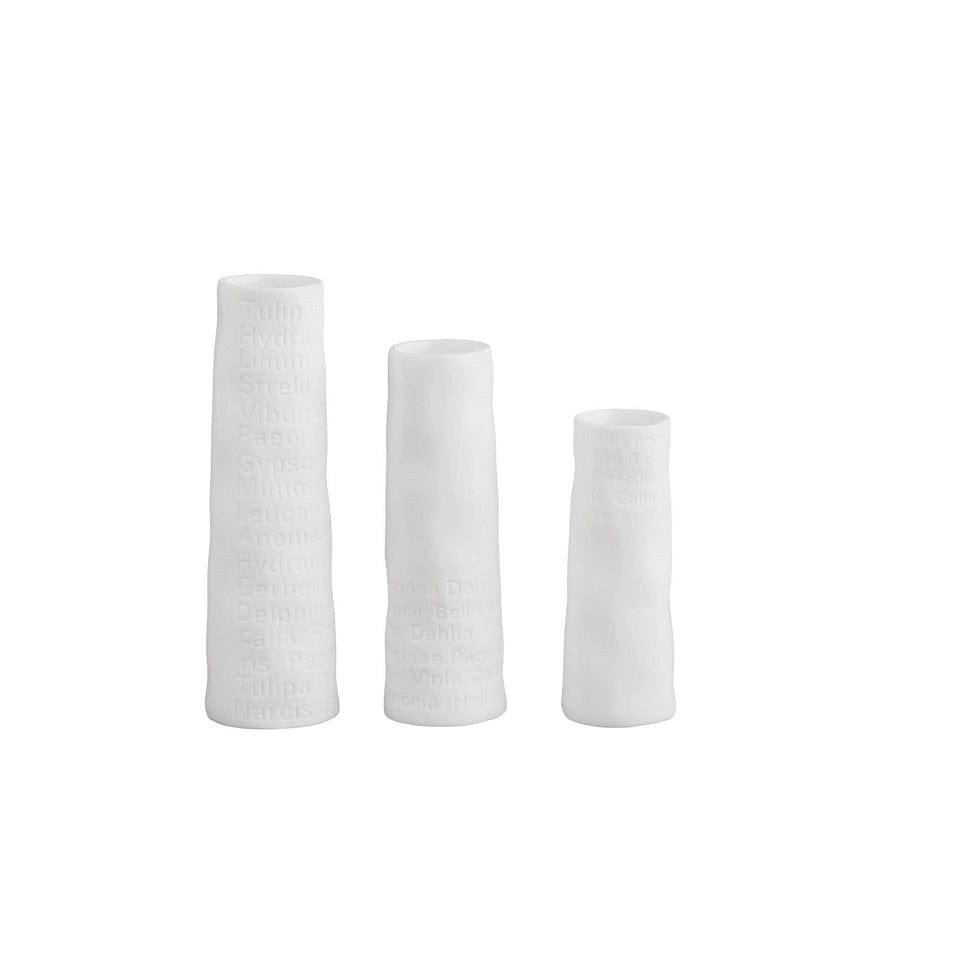 Rader Germany Poetry Porcelain Mini Vases, Set of 3