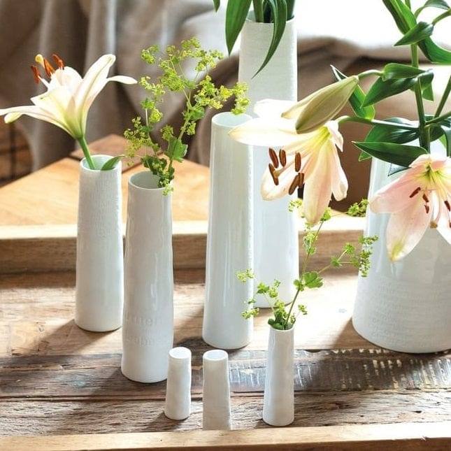 Rader Germany Poetry Porcelain Mini Vases, Set of 3