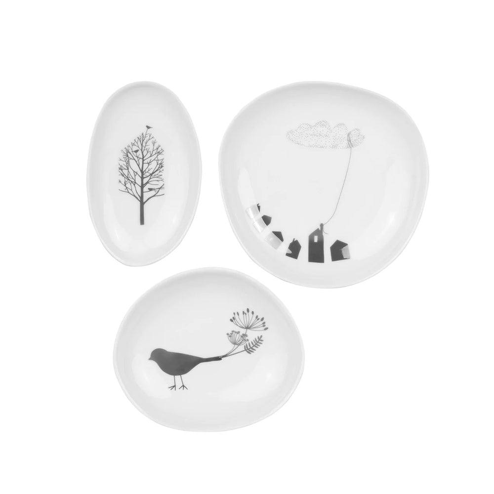 Rader Germany Wonderland Small Plates, Set of 3 - Bird House