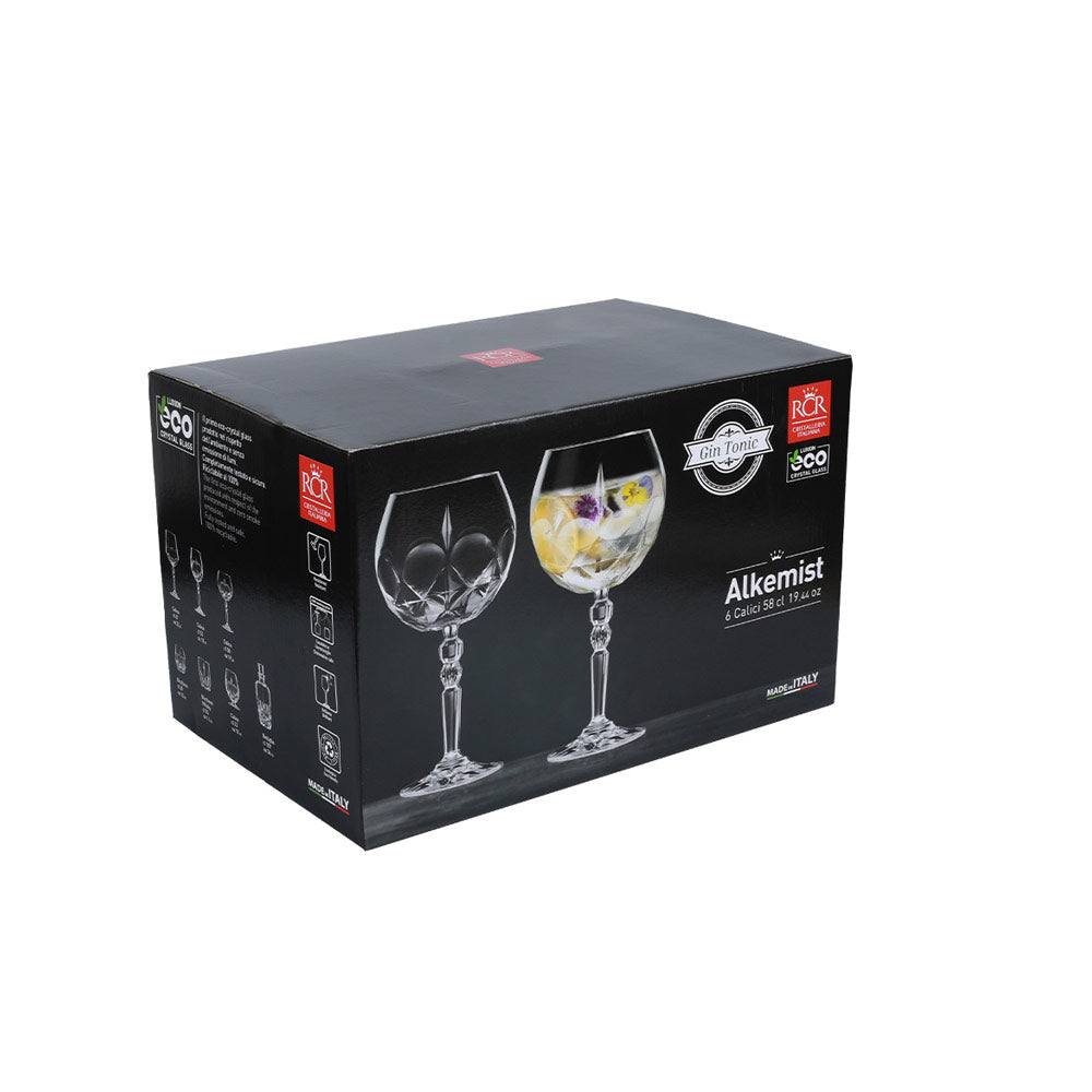 RCR Italy Alkemist Gin & Tonic Goblets 580ml, Set of 6