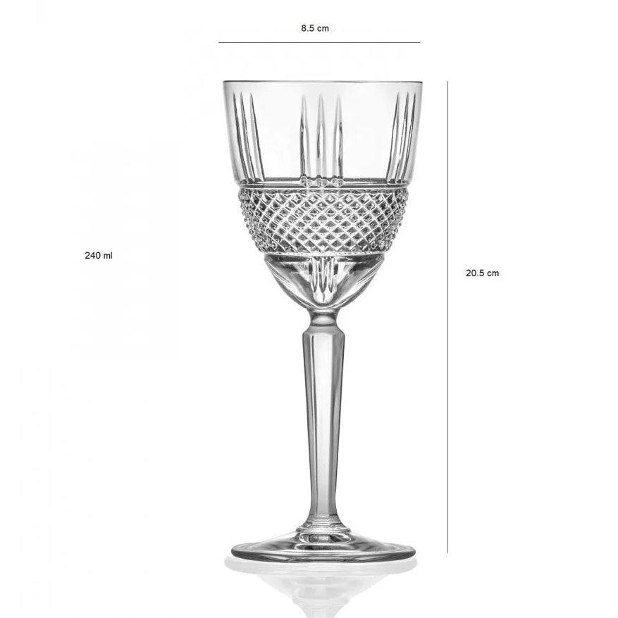 RCR Italy Brillante Red Wine Glasses 290ml, Set of 6