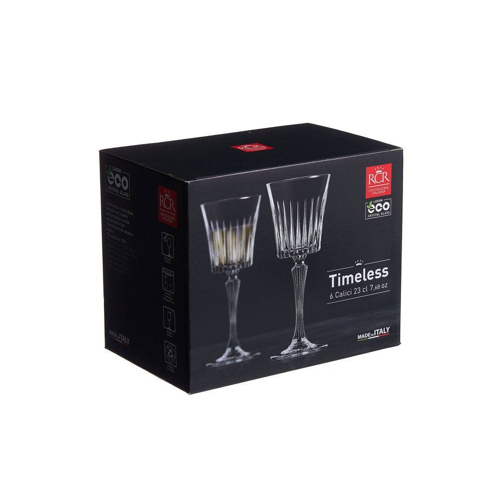 RCR Italy Timeless White Wine Glasses 230ml, Set of 6