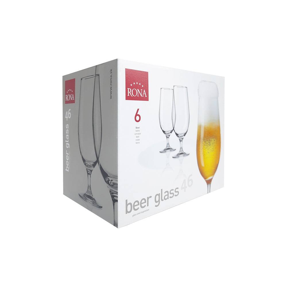 Rona Glass Slovakia Classic Pilsner Glasses 460ml, Set of 6