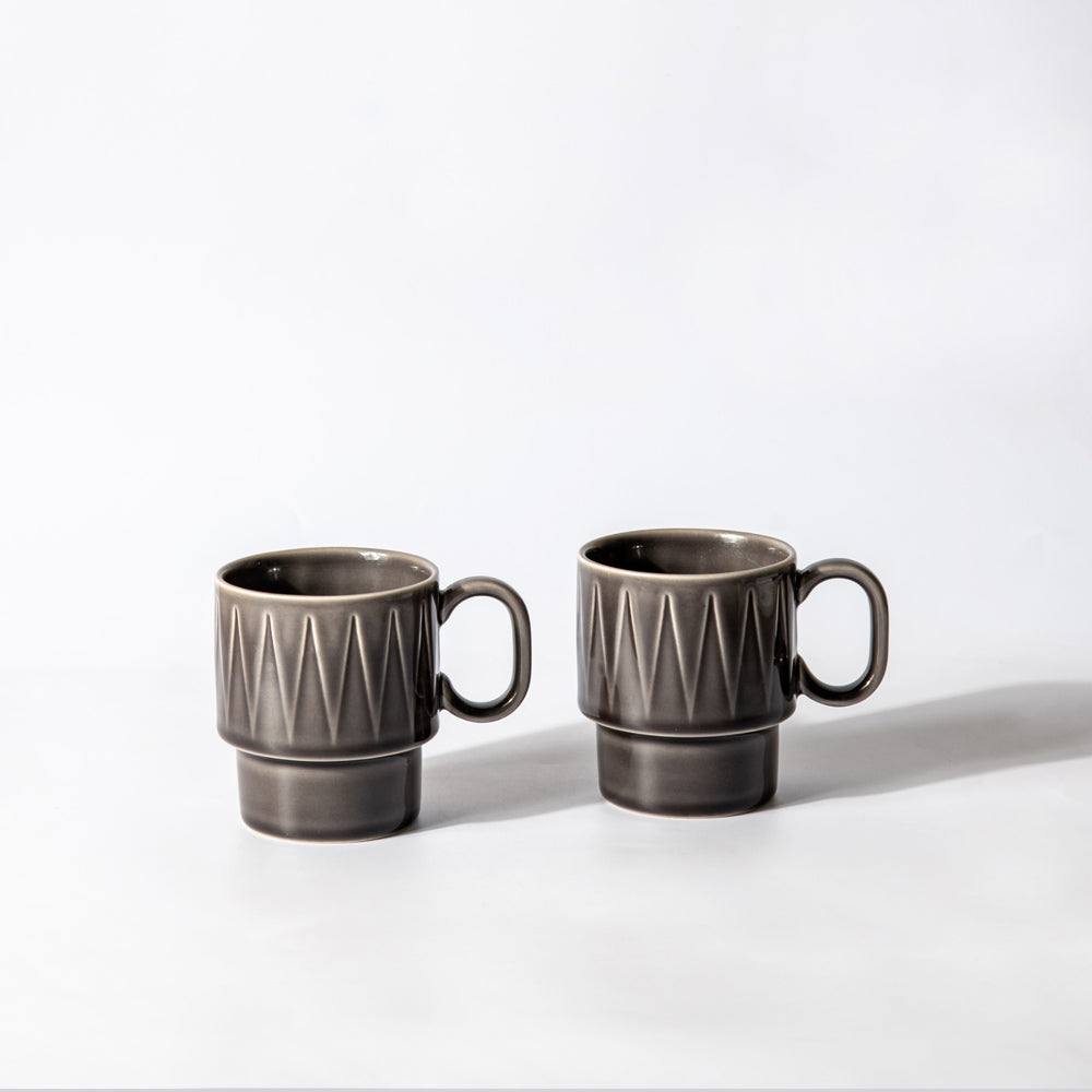 Sagaform Sweden Coffee & More Coffee Mugs, Set of 2 - Grey