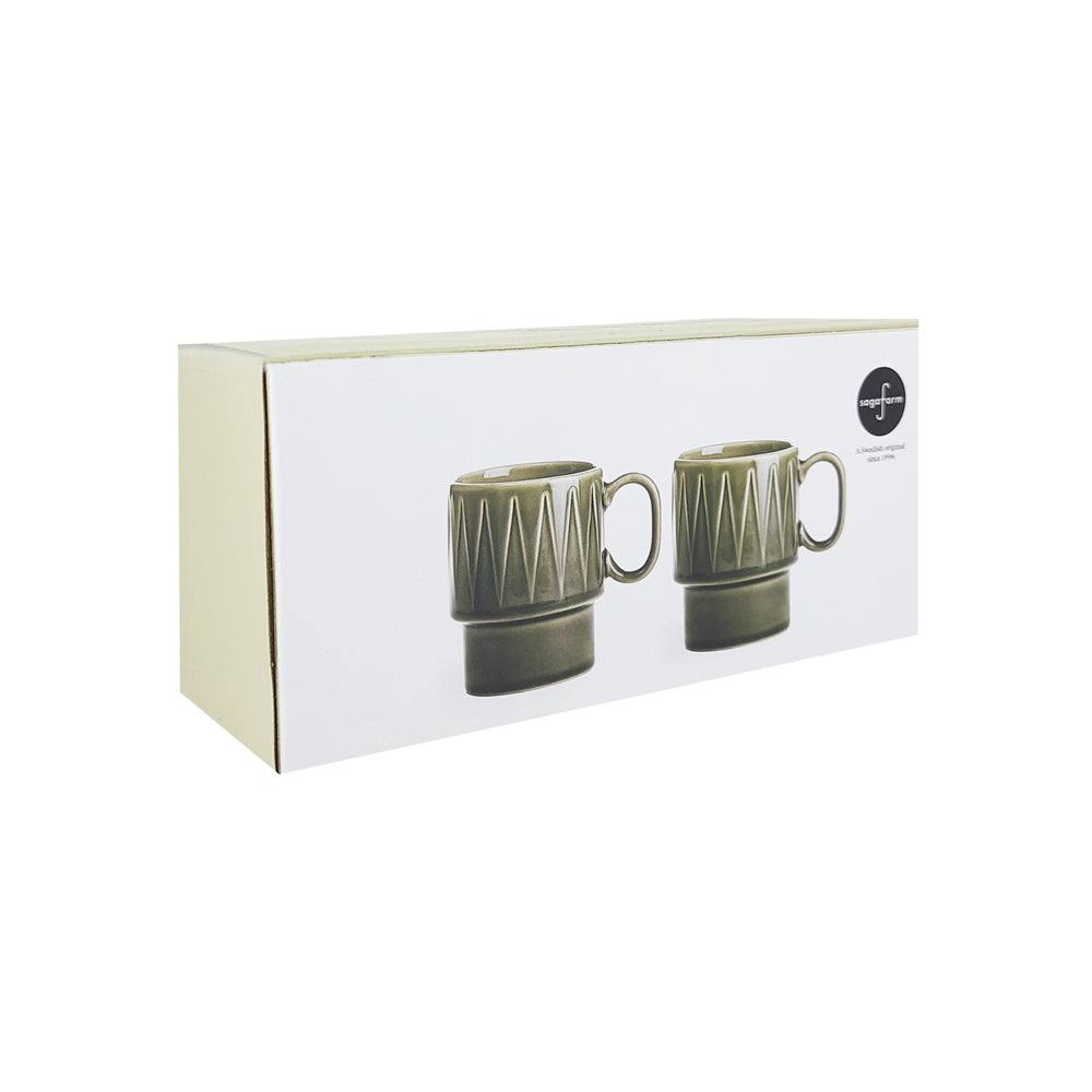 Sagaform Sweden Coffee & More Coffee Mugs, Set of 2 - Grey