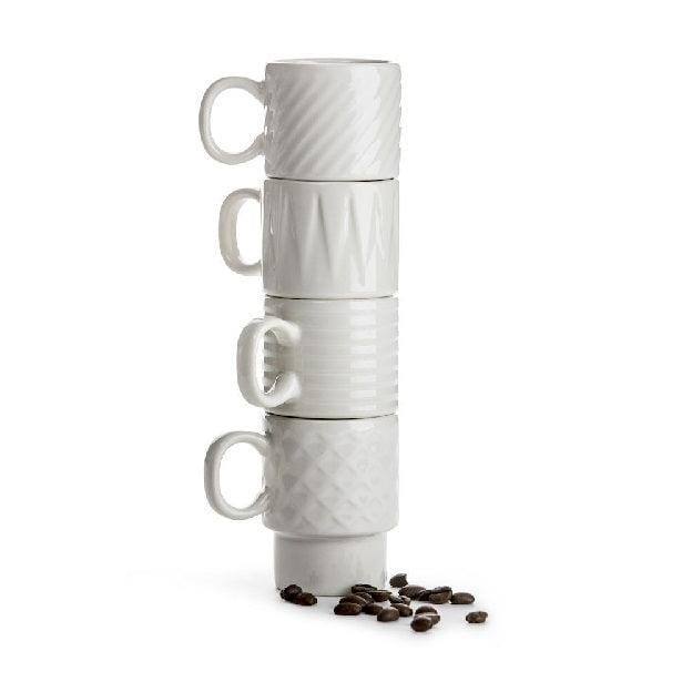 Sagaform Sweden Coffee and More Mini Espresso Cups, Set of 4 - White