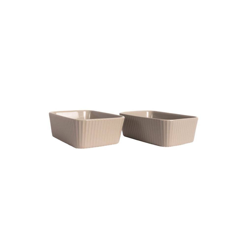 Sagaform Sweden Flora Baking Dishes Small, Set of 2 - Beige