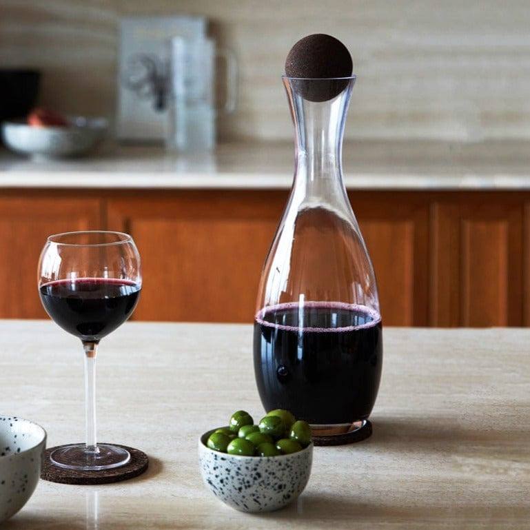 Sagaform Sweden Nature Carafe With Cork Stopper 1500ml - Dark Brown