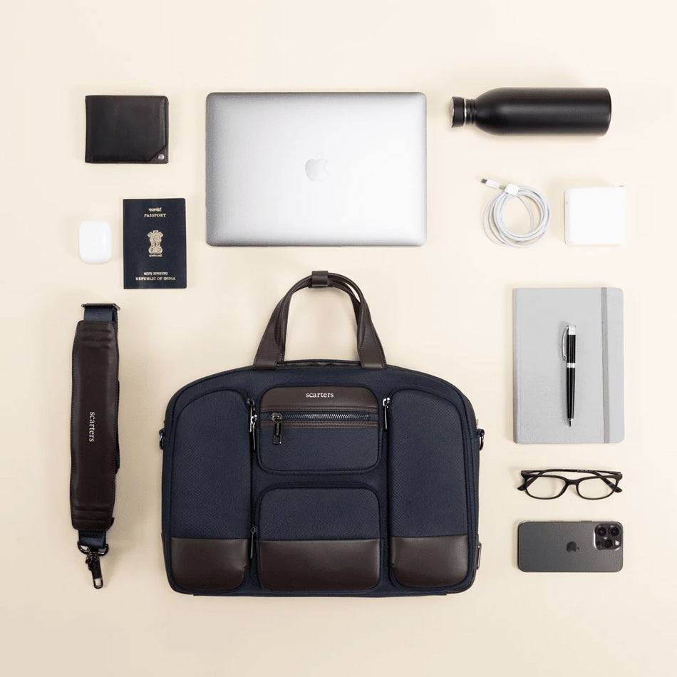 Scarters The Terminal Office Messenger Bag - Navy