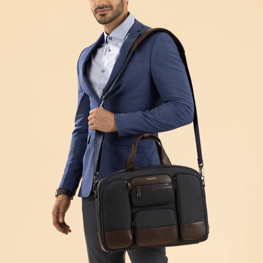 Scarters The Terminal Office Messenger Bag - Navy