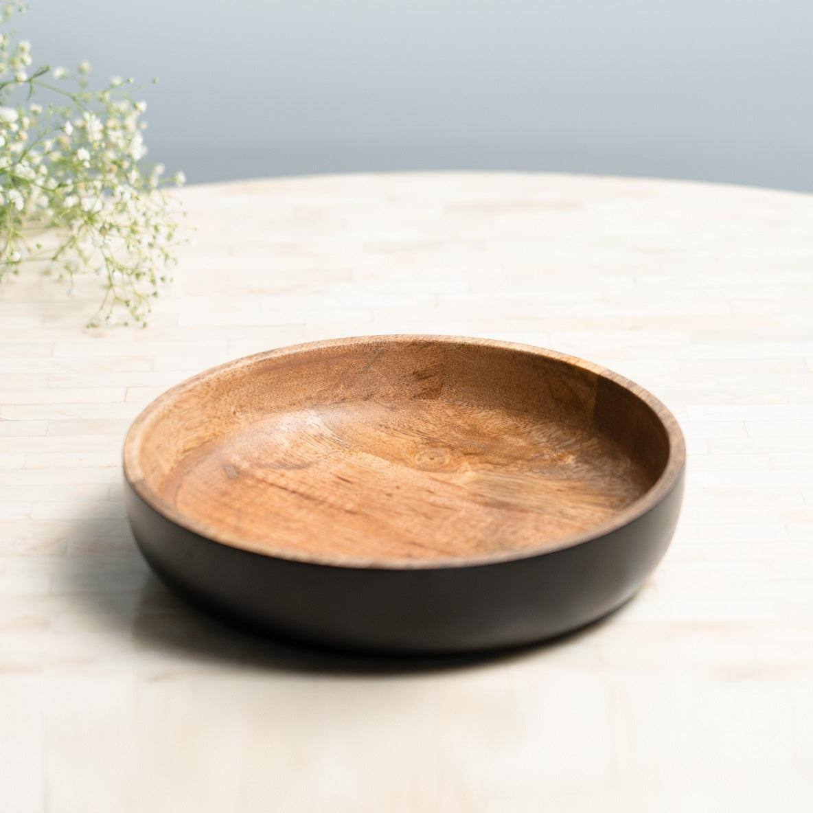 SG Home Wooden Serving Bowl - Black