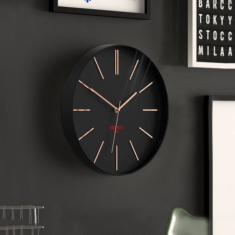 Space Hotel Sci-Fi Sid Wall Clock 35cm - Black