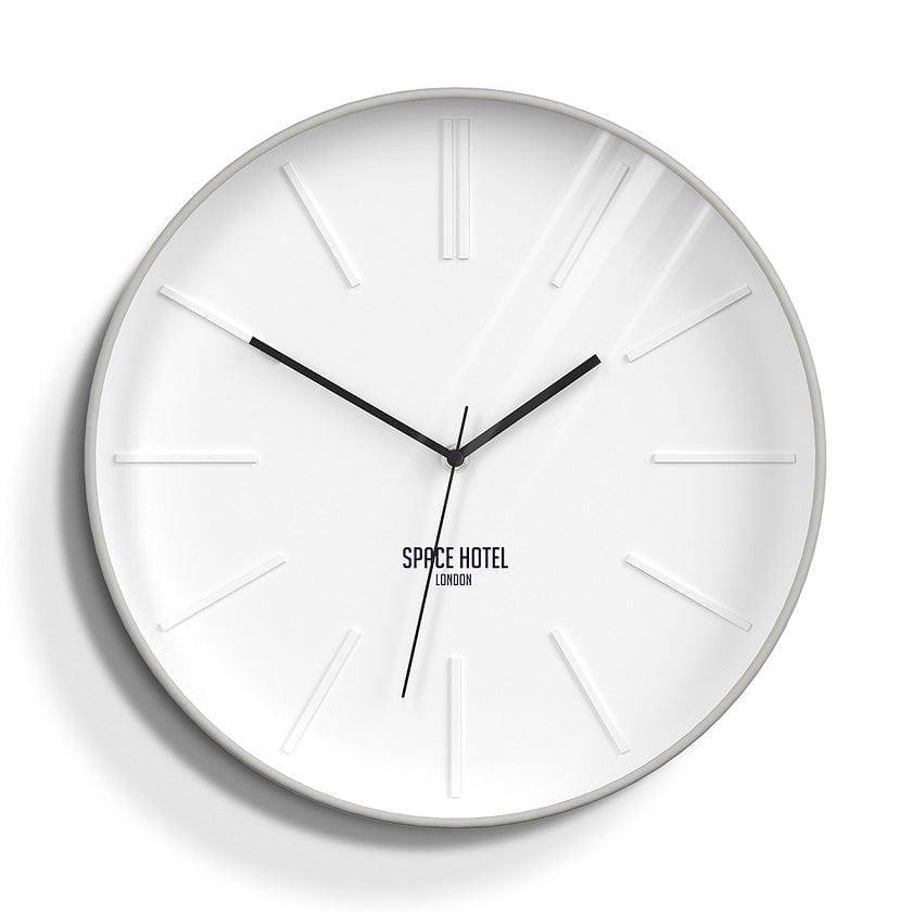 Space Hotel Sci-Fi Sid Wall Clock 35cm - White