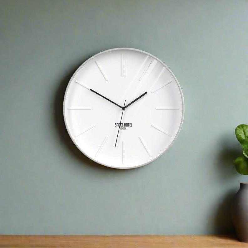 Sci-Fi Sid Wall Clock 35cm - White