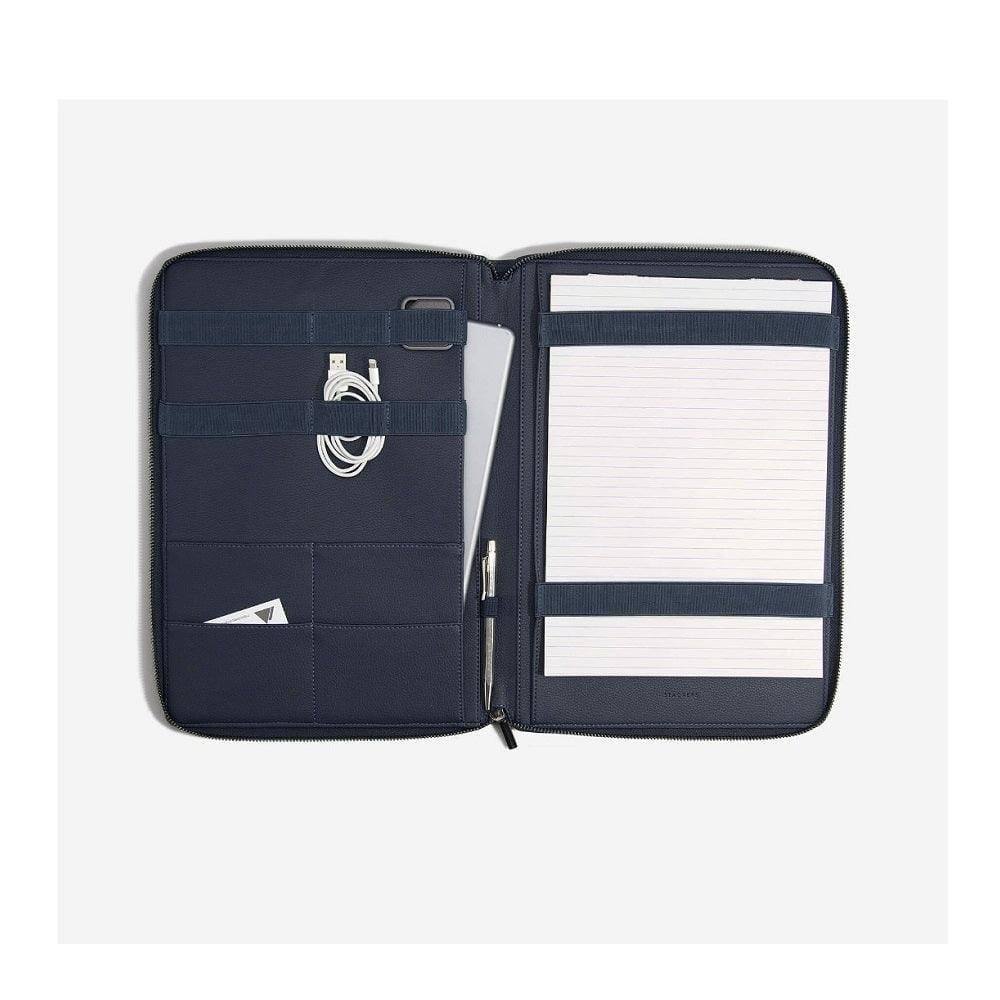 Stackers London A4 Document Folder - Navy Blue