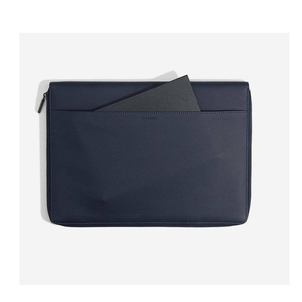 Stackers London A4 Document Folder - Navy Blue