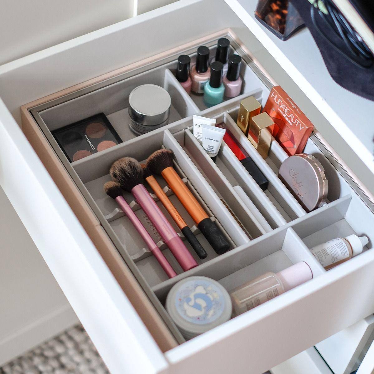 Stackers London Expandable In-Drawer Makeup Organiser - Blush Pink